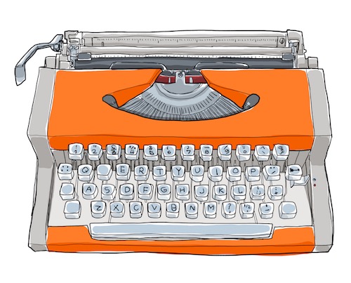 Orange typewriter resized small